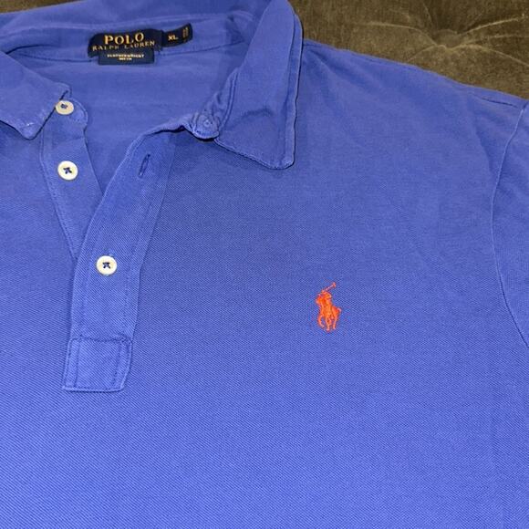Polo Ralph Lauren polo royal blue with red logo size XL - Picture 2 of 5